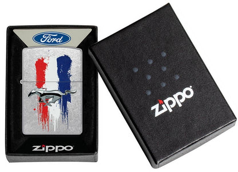Zippo Lighter - Customized Engraved Message on Windproof Ford Mustang 46221