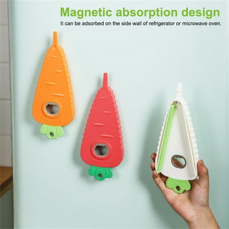 

Meizhencang Jar Grip Opener Non-slip Thread Magnetic Bottom Adjustable Carrot V-Shape Bottle Cap Opener for Kitchen