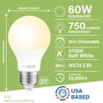 thumbnail image 2 of Paquete de 24 bombillas LED Sigalux EnergyPro A19, 5 W, 2700 K, E26, 2 of 7