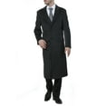 thumbnail image 1 of Adam Baker Men's Single Breasted Luxury Wool Full Length Topcoat - Charcoal - 46L, 1 of 4