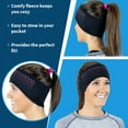thumbnail image 4 of TrailHeads Tempo Running Headband | Ear Protection | Moisture Wicking Headband - black/pink reflective, 4 of 7