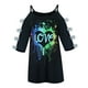 thumbnail image 2 of Fiudx Tops para Mujer Moda Mujer Verano Manga Corta Sin Tirantes Estampados Tops Camiseta Suelta, 2 of 5