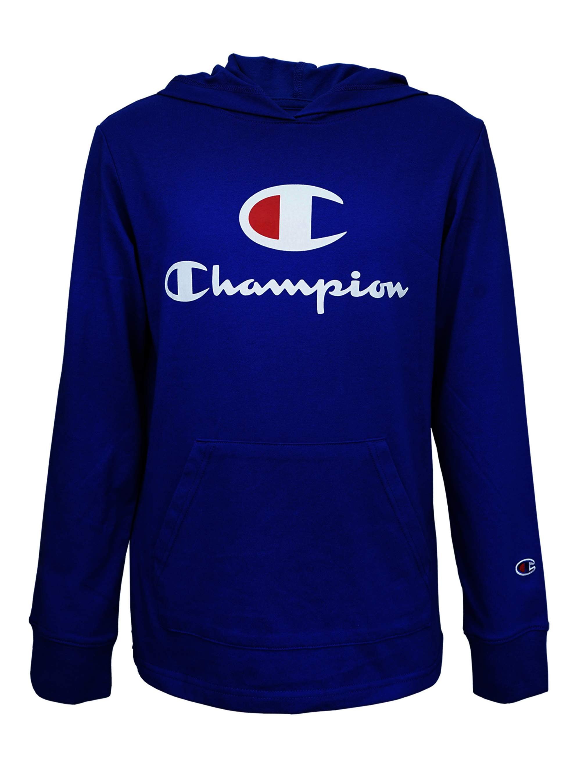 Champion Boys Hooded Jersey Script Long Sleeve TShirt, Sizes 820