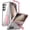 Pink, variant on Poetic Guardian Case for Samsung Galaxy Z Fold 5 7.6 Inch,[Kickstand][Mil-Grade Protection] Ultra-Thin Full-Body Hybrid Shockproof Protective Rugged Cover with Built-in Screen Protector, Blue/Clear