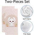 thumbnail image 2 of Soft Hand Fingertip Towels 2 Pcs Face Bath Towels Kawaii Rabbit Absorbent Washcloths for Bathroom Hotel Kitchen 30x15in, 2 of 6