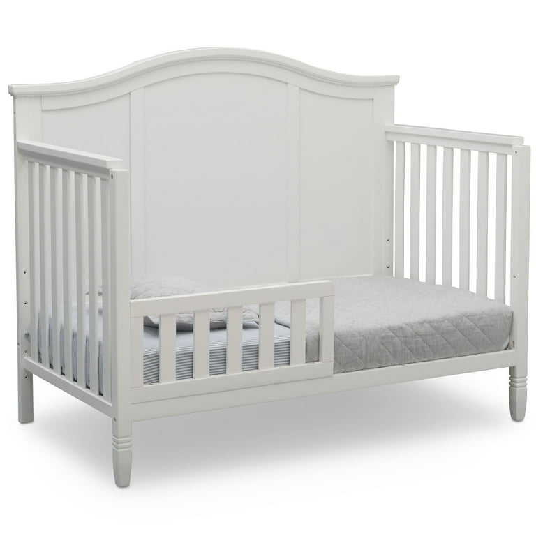 Delta Children Madrid 5-in-1 Convertible Baby Crib, Bianca White