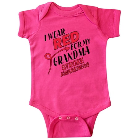 

Inktastic I Wear Red for my Grandma- Stroke Awareness Gift Baby Boy or Baby Girl Bodysuit