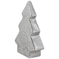 thumbnail image 2 of Northlight 6.5" Metallic Silver Ceramic Christmas Tree with Snowflakes Decoration, 2 of 3