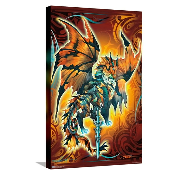 Ruth Thompson - Dragonblade Thunderblade Canvas Wall Poster, 14.725" x 22.375"