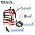 thumbnail image 4 of Lsque Vintage American Flag Pattern Canvas Daypack, Durable Backpack, High-quality Versatile Backpack,Vintage Compact Backpack-Small, 4 of 6