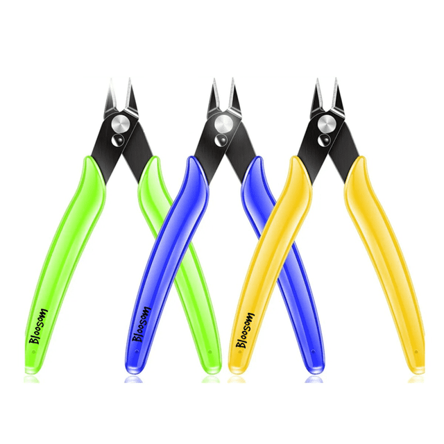 Set 3 pcs Pinzas De Micro Corte Bloosom 170 Exacto A Ras de cable Multicolor