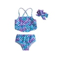 thumbnail image 1 of Girls Swim Suit Two Piece Bikini Sets Matching Bathing Suits for Kids 2-3 Years Girls Fashion, 1 of 6
