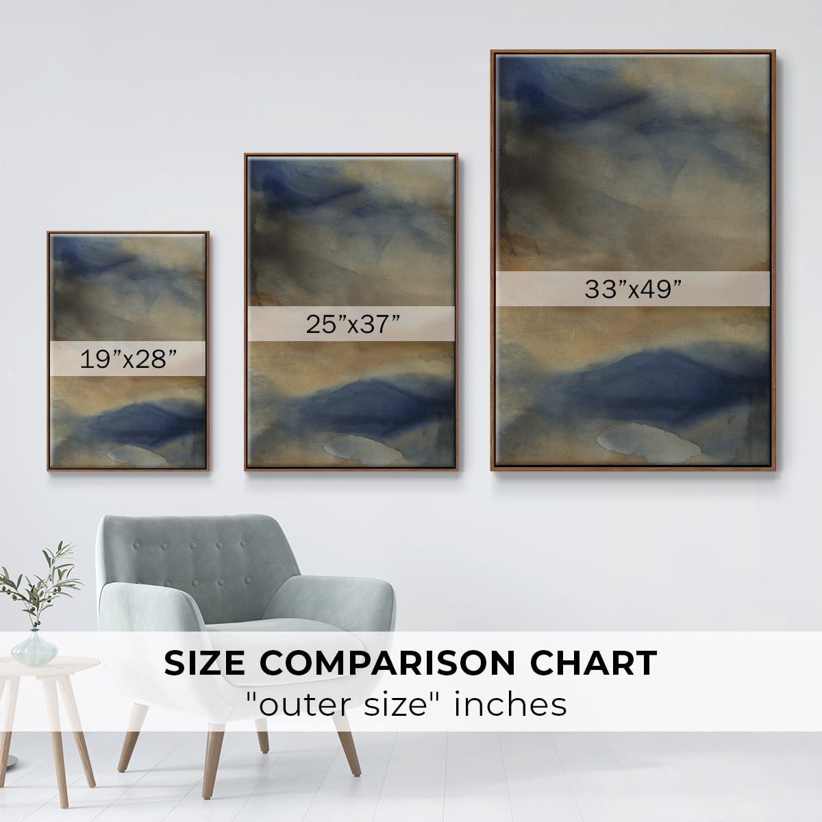 Reflection Framed Premium Gallery Wrapped Canvas - Ready to Hang - 17 x 25 - Walnut Floating Frame