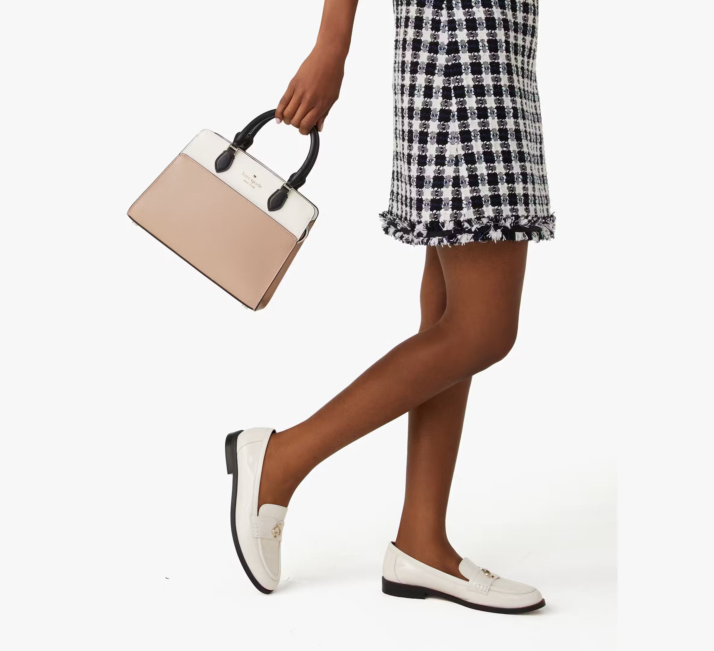 Kate Spade New York Women’s Small Madison Satchel – Saffiano Leather Top Zip Handbag with Crossbody Strap, Style KC620