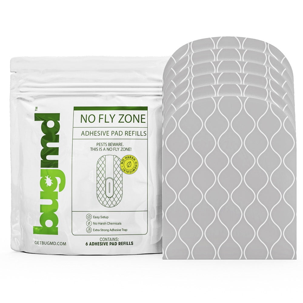 BUGMD No Fly Zone Refiller Pad (6 Pads) ExtraStrong Adhesive Traps