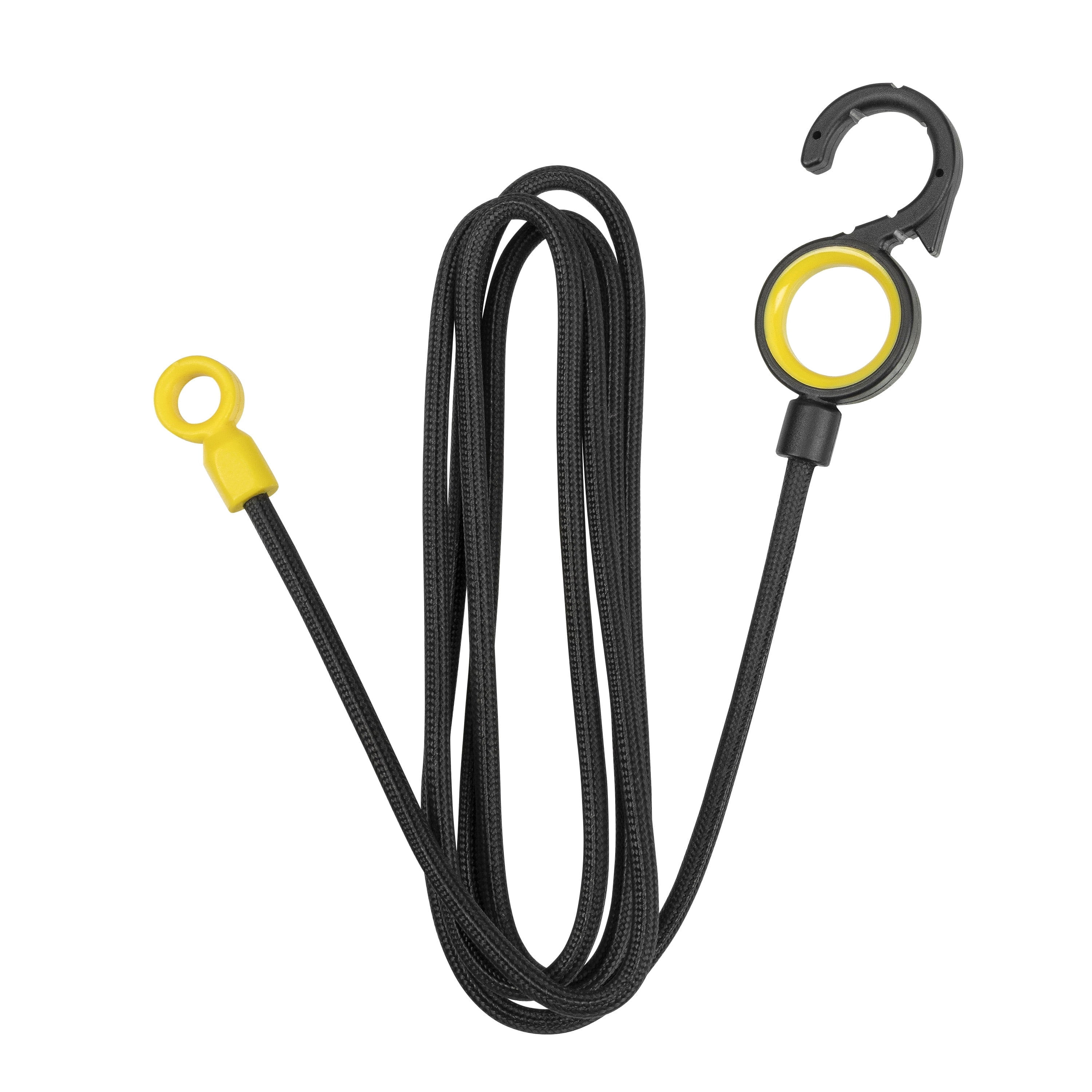 (2 pack) SmartStraps Twisted Goat Hook & Hold Ties, 6 ft, Reusable Bendable Steel with S-Hook, 2-Pack, Yellow