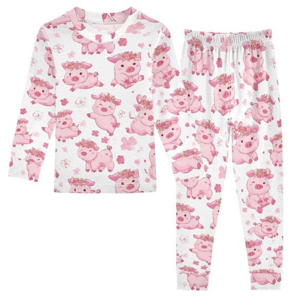Pajama Pink Pig Cute Comfortable Cotton Two-piece Pajama Set