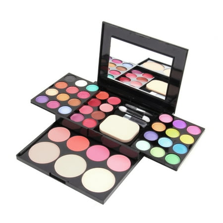 Make Up Palette Set Eyeshadow Lip Gloss Foundation Powder Blusher Puff Tool