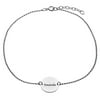 Personalized Women's Sterling Silver or Gold over Silver Engraved Name Disc Anklet