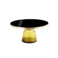 thumbnail image 3 of Benjara Len 30 Inch Coffee Table, Yellow Blown Glass Bell Base, Funnel Gold Steel, 3 of 5