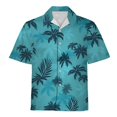 thumbnail image 1 of Men's Summer Tree Print Beach Floral Fashion Vintage ClothingHawaiian Casual Collar Shirts Short Sleeve Button, 1 of 2