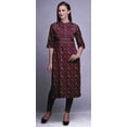 thumbnail image 2 of Bimba Viscose Santoon Kurta Summer Tunic Printed Straight KurtisForWomen, 2 of 5