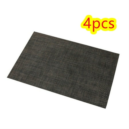 

Pvc Placemats 4Pcs Non-Slip Heat Resistant Placemats Washable Vinyl Placemats Set Of 4