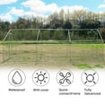 thumbnail image 4 of Betisef 19.69’ L×9.84’ W Metal Chicken Coop Walk-in Poultry Cage Pen Rabbit Duck Habitat Cage Hen Run House with Waterproof&Anti-UV Cover for Outdoor Backyard Farm Use w/pointed roof, 4 of 7