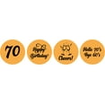 thumbnail image 2 of Darling Souvenir chocolate Labels DIY 190 Pcs Cheers 70th Birthday Theme Stickers-Orange, 2 of 2