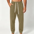 thumbnail image 2 of Cargo Pants for Men Elastic Waist Casual Loose Sports Jogger Straight Leg Outdoor Hiking Full Length Work Pants, 2 of 7