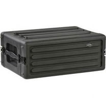 SKB 4U Shallow Roto Rack Case Polypropylene Gear Protector, Stackable, Waterproof, Black
