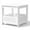 White/Modern End Pattern, variant on BoldGear Outdoor Side Table with Storage, 15.6" Square Resin Patio End Table, Weatherproof Rustproof Balcony Backyard Poolside Small Table,Cats Cube Pattern