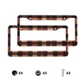 thumbnail image 3 of A Pair Of License Plate Frame Sunscreen Corrosion Resistant Rust 12.3×6.3in With Accessories Suitable For Any Car Rosybrown Buffalo Plaid Check Tartan Scotland_2, 3 of 8