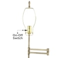 thumbnail image 2 of 360 Lighting Traditional Floor Lamp Swing Arm 70" Tall Antique Brass Imperial Taupe Fabric Bell Shade for Living Room Reading Bedroom, 2 of 3