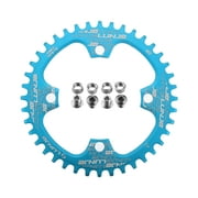 Unique Bargains Round Chainring 104 BCD 40T Narrow Wide Single Bike Chainring for 8 9 10 11 Speed with Bolts Blue