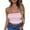 Pink, variant on Oplxuo Womens Striped Crop Tube Tops Strapless Off Shoulder Sleeveless Going Out Shirts Stretchy Bandeau Tops