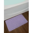 thumbnail image 2 of Geometric Bath Mat, 4 Leaf Clovers and Violet Square on Purple Background, Plush Bathroom Decor Mat with Non Slip Backing, 29.5" X 17.5", Lilac Dark Violet, by Ambesonne, 2 of 2