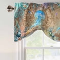thumbnail image 5 of Summer Ocean Jellyfish Tie Up Valances Curtain, Adjustable Kitchen Nautical Colorful Sea Fish Coral Starfish Bubble Valances for Windows Decor, Rod Pocket Short Curtains for Bedroom/Bathroom 42"x18", 5 of 9