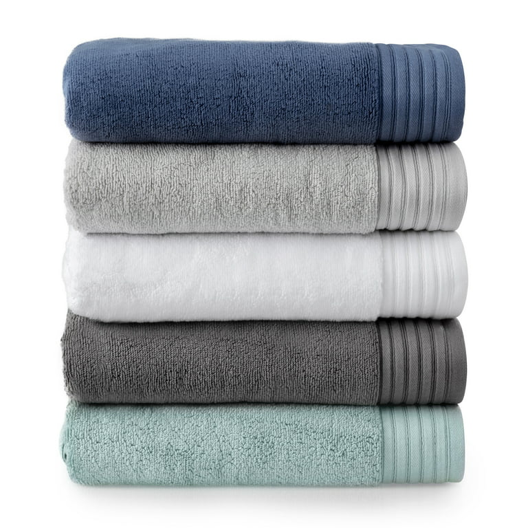 6-Piece Silver Grey Extra Soft 100% Egyptian Cotton Bath Towel Set  6pc-TowelSet-SilverGrey - The Home Depot