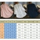 thumbnail image 3 of Blusa holgada de manga larga con botones lisos y cuello en V para mujer de Sinhoon, talla grande, talla XXL, color rosa, 3 of 4