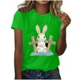 thumbnail image 4 of Rciityk Women's Oversized T Shirts Summer Short Sleeve Round Neck Plus Size Tops Trendy Cute Rabbits Graphic Tee Blouses - Spring/Summer Savings Clearance, 4 of 4