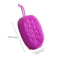 thumbnail image 2 of Ruhiku Gw Silicone Body Scrubber, Pure Silicone Body Brush Shower Cleansing Scrubber Gentle Exfoliating Deep Pore Cleansing, Long Lasting and Durable, Bristles Suitable for Sensitive Skin and Scalp, 2 of 2
