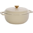 thumbnail image 2 of 6QT Enameled Cast Iron Dutch Oven, 14LB Thickened Cast Iron, Non-Stick Enamel, Oven/Gas/Induction Compatible, Heat-Resistant Handles + Silicone Gloves, 2 of 11