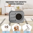 thumbnail image 3 of LOJIAWOWE Indoor-Outdoor Cat House with Cushion, Camera-Inspired Waterproof Resin Pet Shelter for Patio, Garden, Balcony (Black), 3 of 9