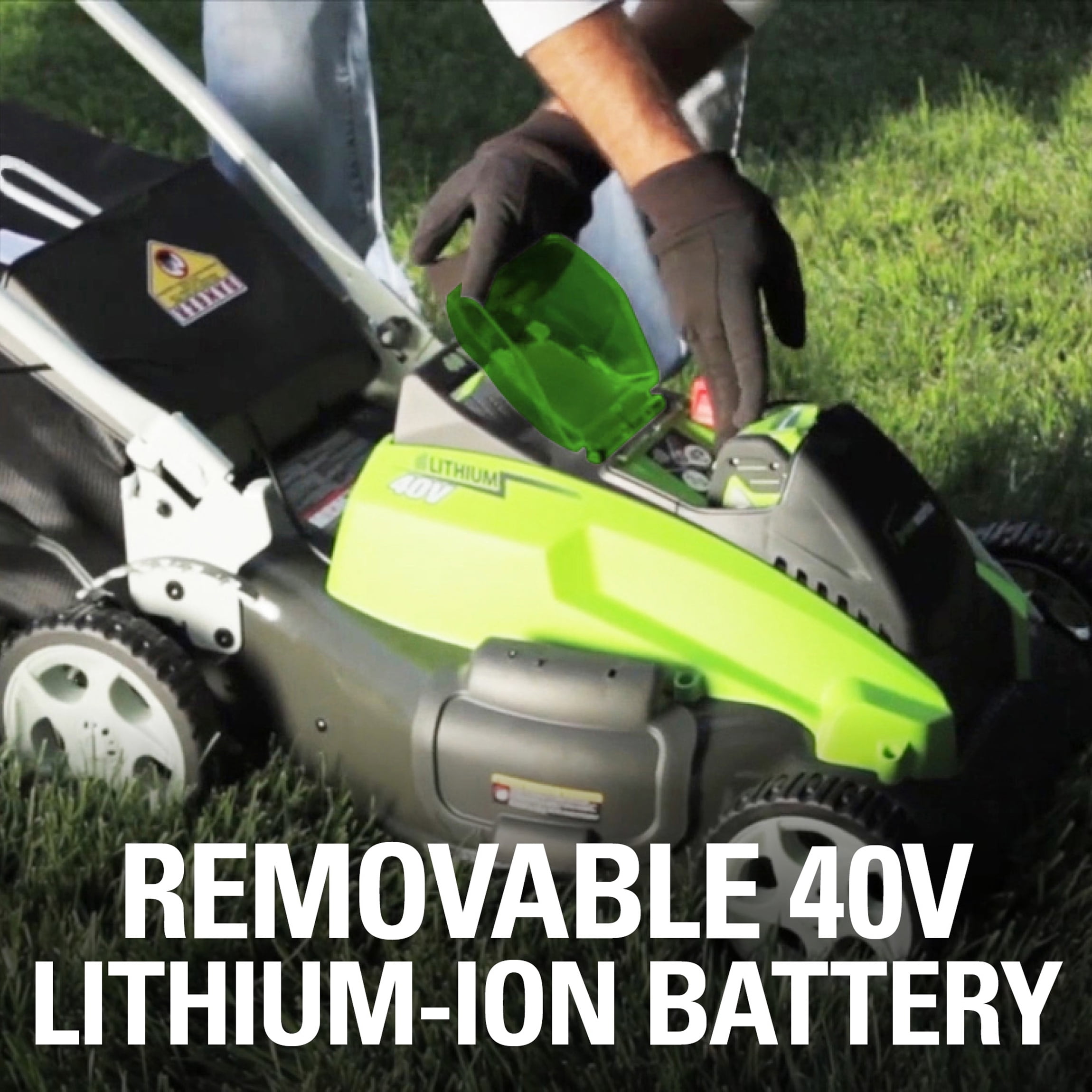 Greenworks 40V 20 in. Cordless Brushless Push Lawn Mower with 4.0 Ah Battery and Quick Charger, 2516302