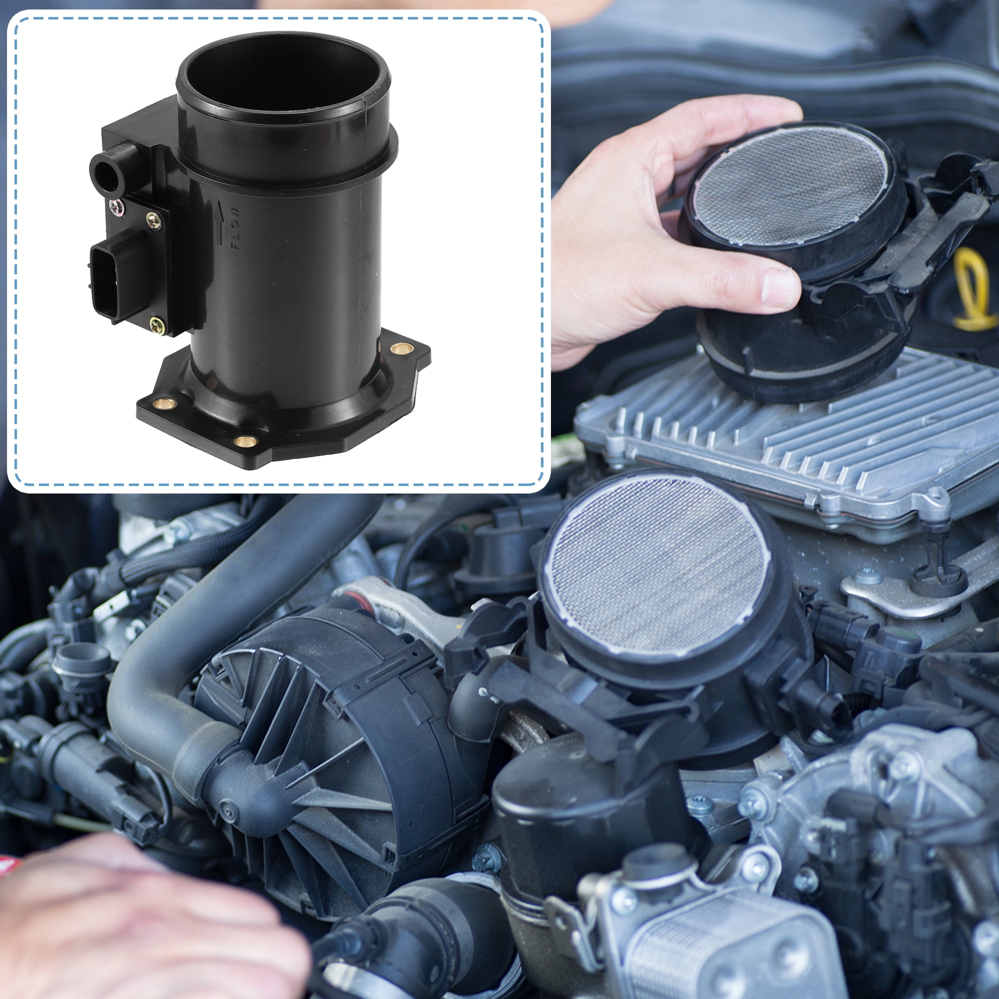Unique Bargains 22680-1M200 Car Mass Air Flow Sensor Meter MAF Sensor for Nissan 200SX Base SE 1.6L L4 Gas 1995-1998