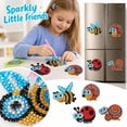 thumbnail image 5 of Kids Diamond Painting Fridge Magnets, Children DIY Diamond Art Kits with Soft Magnetic Backing, Assorted Themes, for Kids Crafts, 4 Pack (2.36 Inch), 5 of 6