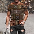 thumbnail image 1 of DPTALR Men Spring Summer Casual Slim 3D Printed Short Sleeve T Shirt Top Blouse, 1 of 9