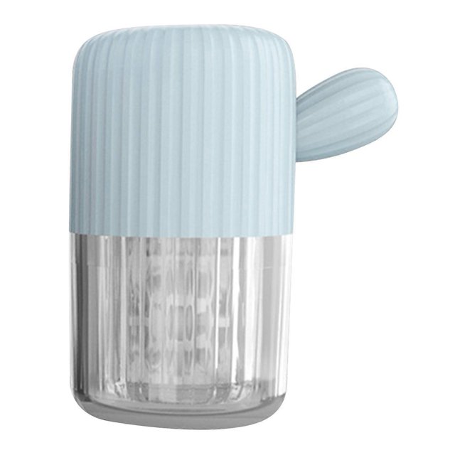 Portable Contact Lens Cleaner Machine, Manual Rotary Washer with Drawstring, Ideal for Soft & Hard Lenses