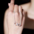 thumbnail image 6 of Rosec Jewels Lab Created Diamond Infinity Necklace for Women - EF-VS Grade - Ready to Gift for Valentines, 14K White Gold, 6 of 8